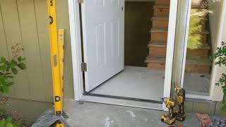 Jeld Wen Front Door Installation  Really crappy products and craftsmanship PART 1 [upl. by Alyahc]