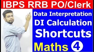 IBPS RRB POCLERK Data Interpretation  DI Calculation Shortcuts  Ibps Po  Clerk  Sbi   Bank PO [upl. by Roumell]