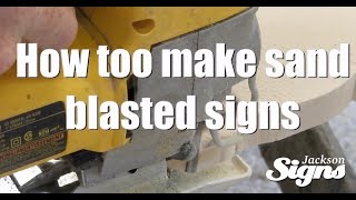 How To Make Sand Blasted Signage  Custom Carved Wood Signs [upl. by Melina]