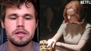 Magnus Carlsen Analyzes the Game Between Elizabeth Harmon and Borgov From The Queens Gambit [upl. by Elsilrac]