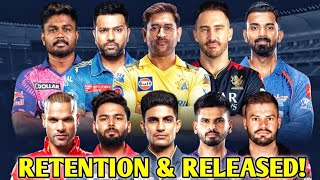 IPL 2024 Retention amp Released List  IPL 2024 Trade  IPL 2024 Auction news today [upl. by Eicarg]