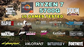 Ryzen 7 5700G Vega 8  16 Games Tested in 2021  NO Dedicated GPU [upl. by Inkster]