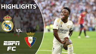 Real Madrid vs Osasuna  LALIGA Highlights  ESPN FC [upl. by Fechter]