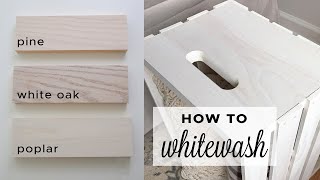 How to Whitewash Wood with Paint  How to Make Whitewash Paint [upl. by Flower]