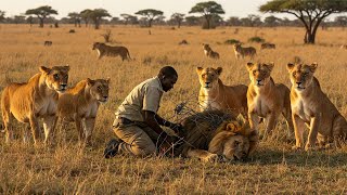 He Freed a Lion from Barbed Wire What the Lions Do Next Will Leave You Speechless [upl. by Esya]