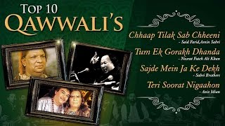 Top 10 Qawwalis  Nusrat Fateh Ali Khan Sabri Brothers amp Aziz Mian  Best Qawwali Songs [upl. by Graubert683]