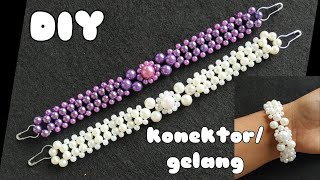 CARA MEMBUAT KONEKTOR MASKER MUTIARA  BIKIN GELANG DARI MUTIARA [upl. by Dogs]