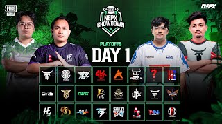 PUBG Mobile NEPX Showdown  Play Offs Day 1 [upl. by Kcirad]