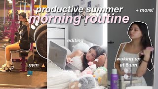 PRODUCTIVE SUMMER MORNING ROUTINE [upl. by Noivad852]