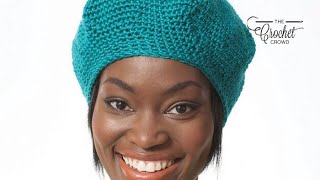 Crochet Classic Beret Pattern  EASY  The Crochet Crowd [upl. by Sholom]