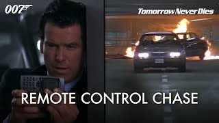 TOMORROW NEVER DIES  BMW Car Chase – Pierce Brosnan  James Bond [upl. by Ricker]