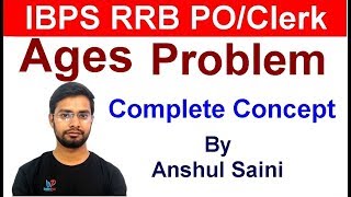 Problem On Ages Tricks For Bank Po Clerk SSC IBPS RRB PO Clerk [upl. by Rannug]