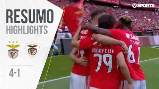 Highlights  Resumo Benfica 41 Santa Clara Liga 1819 34 [upl. by Gnav]