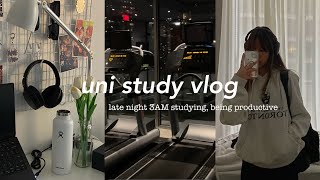 uni study vlog 🌙 late night 3 AM studying being productive electrical engineering labs [upl. by Nivek]