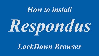 Installing Respondus LockDown Browser for Southeastern Students [upl. by Inez961]