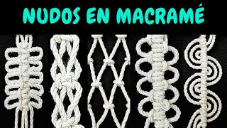 5 nuevos NUDOS en MACRAMÉ paso a paso  5 New Knots in Macrame [upl. by Emerson]