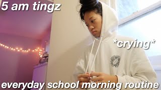 my REAL school morning routine [upl. by Arretal744]