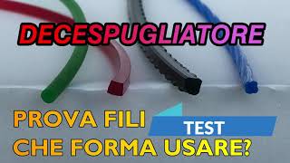 DECESPUGLIATORE PROVA FILI CHE FORMA USARE [upl. by Allemap]