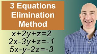 Solving Systems of 3 Equations Elimination [upl. by Modern511]