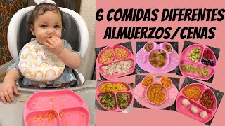 IDEAS DE COMIDAS PARA BEBES  SEIS ALMUERZOS Y CENAS PARA BEBES DE 10 MESES EN ADELANTE [upl. by Harrat]