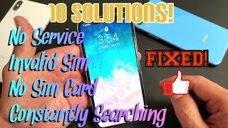 iPhone XXSXR Sim Card Issues  No Service Constantly Searching Invalid Sim No Sim Card FIXED [upl. by Jamin]