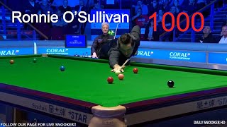 Ronnie O’Sullivan 1000’th century  FULL Frame  HD 1080P [upl. by Randolph]