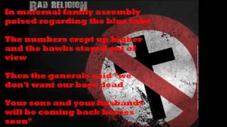 Bad Religion  Drunk Sincerity Lyrics [upl. by Ahsitniuq]