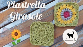 PIASTRELLA quotGIRASOLEquot  Tutorial uncinetto [upl. by Enyedy]