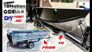 Painting an Aluminum Boat with spray paint amp primer  Smokercraft Restoration [upl. by Philan]