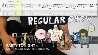 Regular show  Party tonight guitar cover  tabs [upl. by Herates]