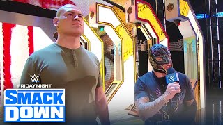 Cain Velasquez Rey Mysterio confront Brock Lesnar  FRIDAY NIGHT SMACKDOWN [upl. by Nylleoj929]