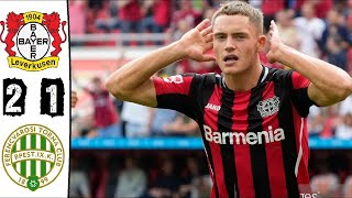 Bayer 04 Leverkusen vs Ferencvárosi 21 Highlights  UEFA Europa League  202122 [upl. by Gabbie]