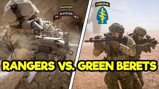 US ARMY RANGERS VS SPECIAL FORCES GREEN BERETS [upl. by Cela]