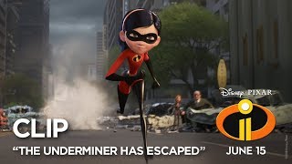 Incredibles 2 Clip  quotThe Underminer Has Escapedquot [upl. by Nedyarb916]