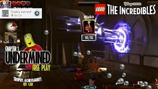 Lego The Incredibles Undermined FREE PLAY All 10 Minikits  HTG [upl. by Singer]