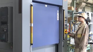 Automatic Vertical Sliding Door ～ An example of chamber customization ～  ESPEC [upl. by Halyk]