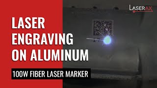 Laser Engraving on Aluminum with Fiber Laser [upl. by Dlanor]