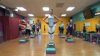 HIGH INTENSITY Step Cardio Class [upl. by Zetrok]