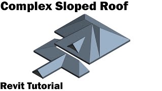 Revit Tutorial  Complex Sloped Roof [upl. by Silsby]