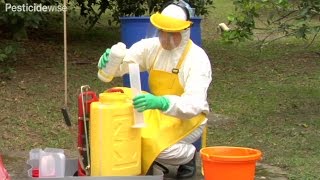 Pesticidewise mixing your pesticide spray [upl. by Hanikas924]