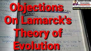 Objections on Lamarcks Theory of Evolution [upl. by Aslin855]