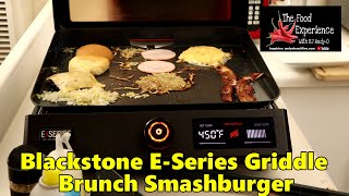 Blackstone ESeries 17quot Tabletop Griddle  First cook Brunch Smashburger [upl. by Assirok]