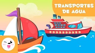 Medios de Transporte acuáticos  Aprende vocabulario [upl. by Adnowat843]