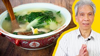 😊 Dads SOOTHING Bok Choy Soup 白菜猪肉汤 [upl. by Eemia174]