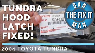 2004 TOYOTA TUNDRA HOOD LATCH CLIP REPLACEMENT  SUPER EASY FIX [upl. by Hanas]