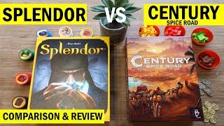 Splendor Vs Century Spice Road Board Game Comparison amp Review [upl. by Zolner996]