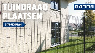 Tuindraad plaatsen als tuinafsluiting  Tuinvideos  GAMMA België [upl. by Sirovart]