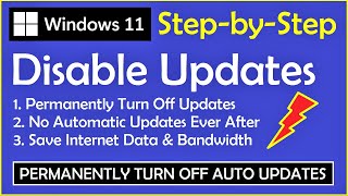 How to Stop Windows 11 Update Permanently  Disable Automatic Updates  Turn Off Auto Updates [upl. by Haland41]