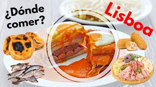 🔴 ¿Qué comer en LISBOA Tour comida callejera y restaurantes 4K  1 Portugal [upl. by Teik]