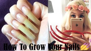 HOW TO GROW LONG amp HEALTHY NAILS  My Nail Care Routine ♥ [upl. by Arvin]